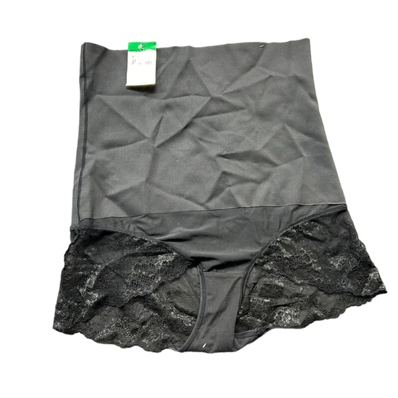 MAIDENFORM Women's Sz L Tame Your Tummy High Waist Lace Brief DMS704 Black NWT - Picture 2 of 5